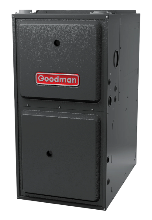 Goodman 92% Gas Furnace, labeled with the red Goodman logo.